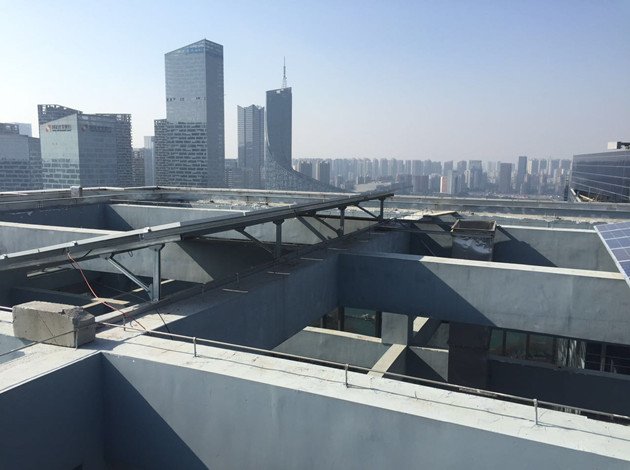 Слънчева система на покрива с 20KW мрежа за търговска сграда